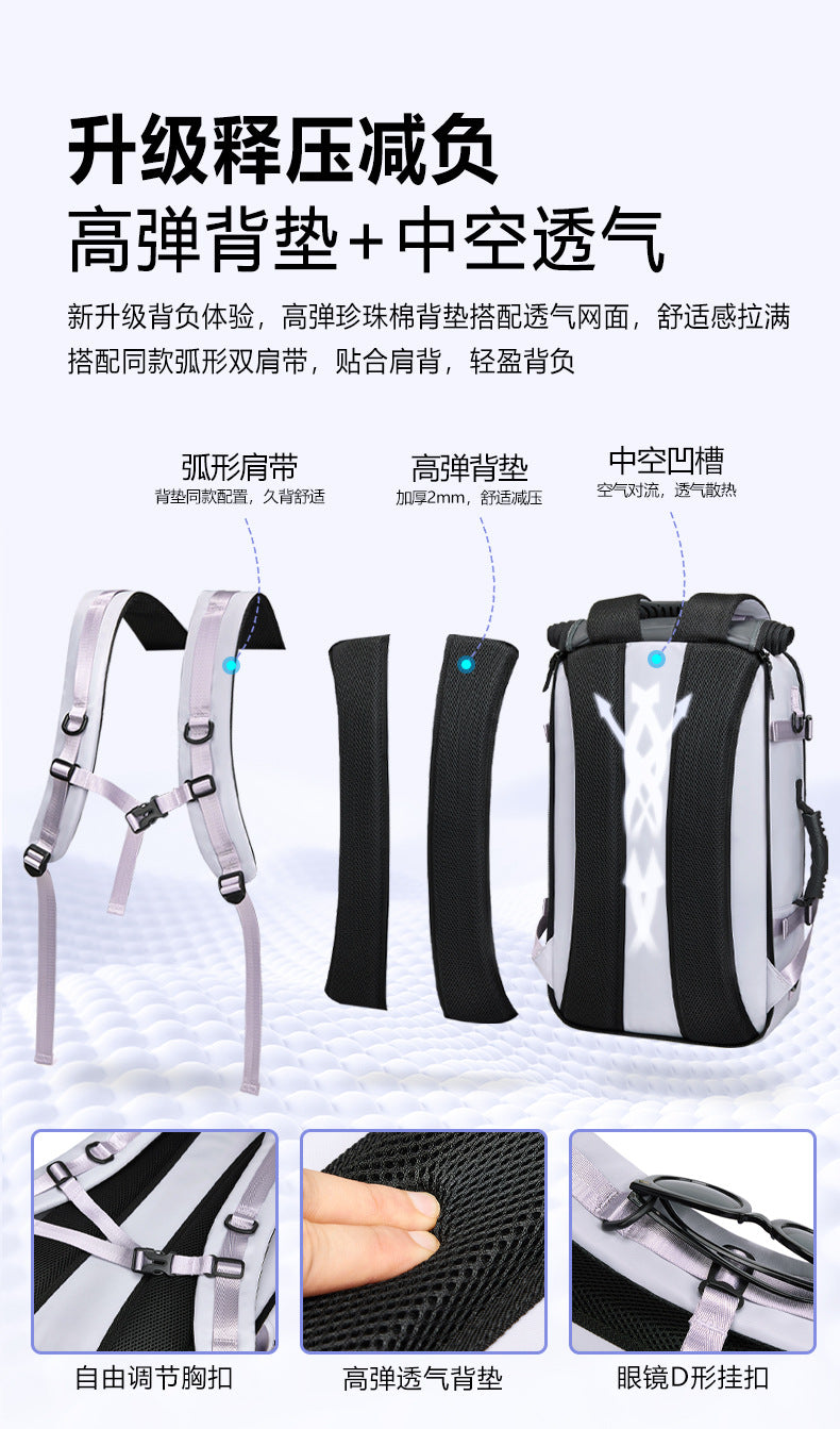 Foreign Trade Cross-border Supply Backpack Men's Large Capacity Crossbody Portable Travel Multi-functional Shoe Warehouse Sports Fitness Bag