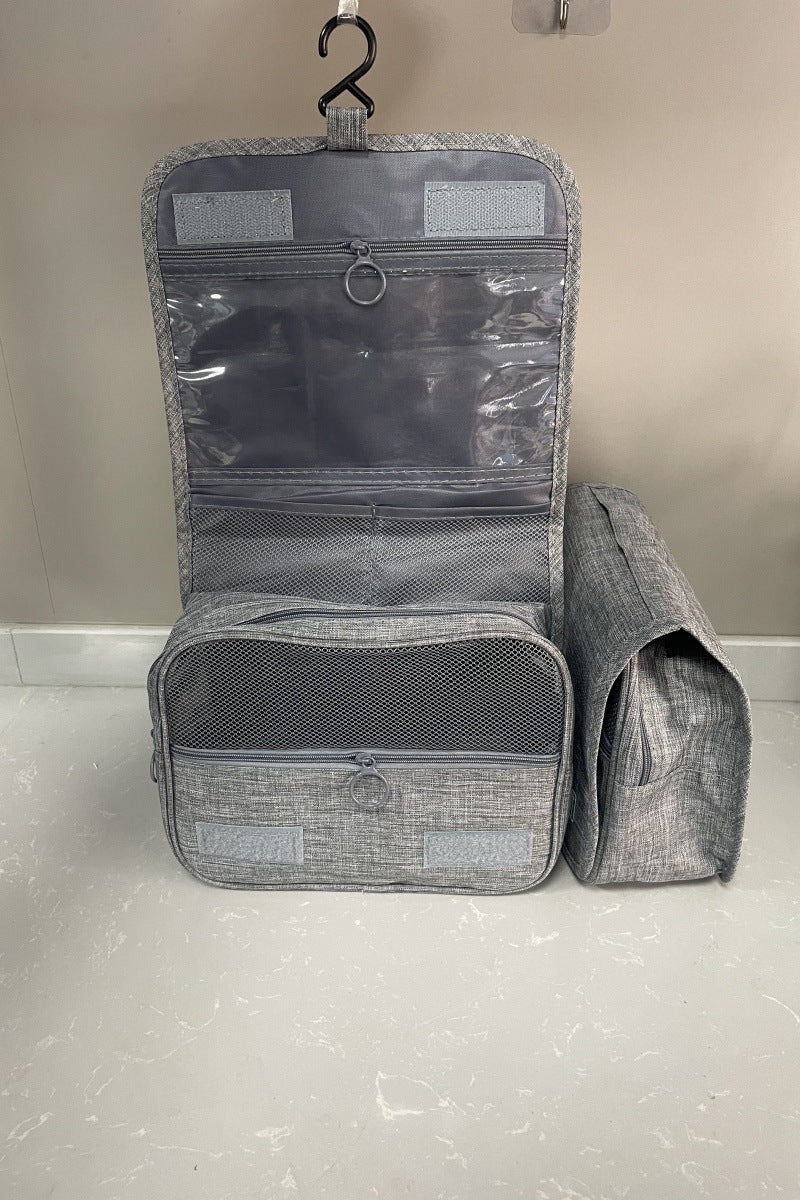 Cross-border Waterproof Cationic Hook Wash Bag Travel Cosmetic Bag Bathroom Supplies Large Capacity Convenient Travel Fabric