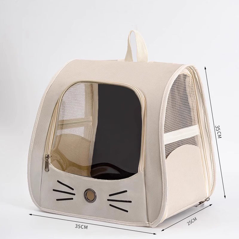 Cross-Border Backpack Cat Bag, Transparent and Visible, Portable Pet Supplies for Outings, Large-Capacity Space Capsule Backpack, Breathable and Lightweight
