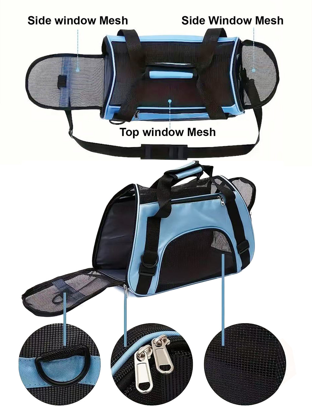 Cat Bag Pet Bag Dog Going Out Portable Portable Pack Exas-large Breathable Bag Backpack with Cage Travel Box