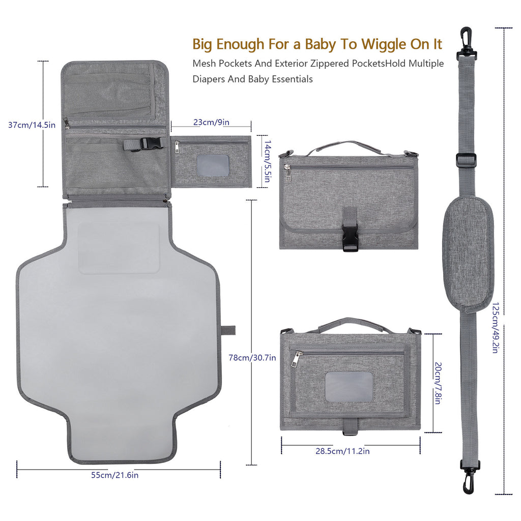 [Low Price Big Sale] Portable Baby Diaper Pad Supplies Outdoor Travel Folding Diapers Include Shoulder Strap Wet Wipes