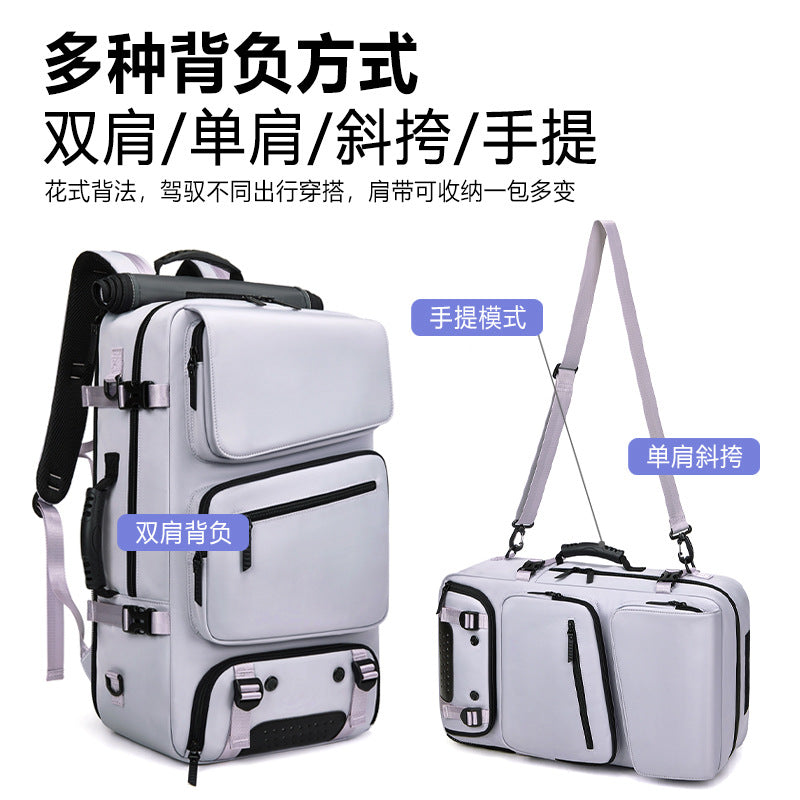 Foreign Trade Cross-border Supply Backpack Men's Large Capacity Crossbody Portable Travel Multi-functional Shoe Warehouse Sports Fitness Bag