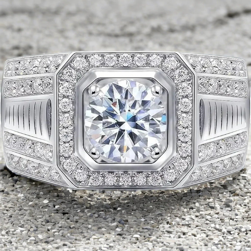 Cross-Border Popular Alloy Ring Accessories, His and Hers Couple Diamond Rings, Zircon Engagement Rings, Starting from One Piece