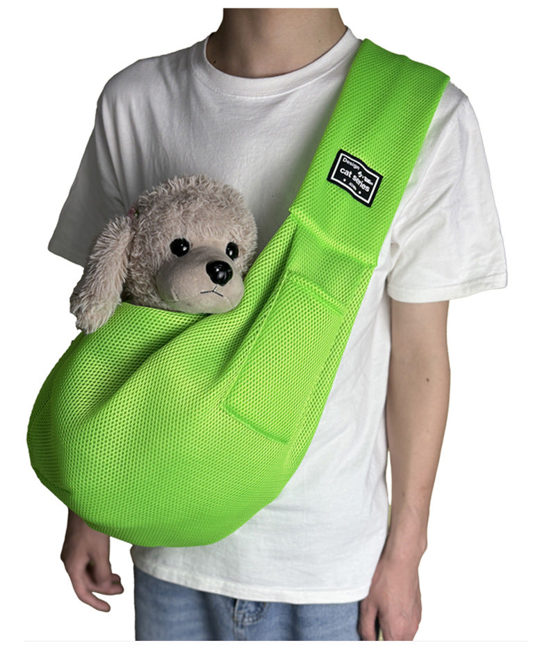 Amazon's Best-Selling Mesh Summer Foldable Shoulder Pet Bag Large Capacity Breathable Portable Travel Cross-Body Cat Bag