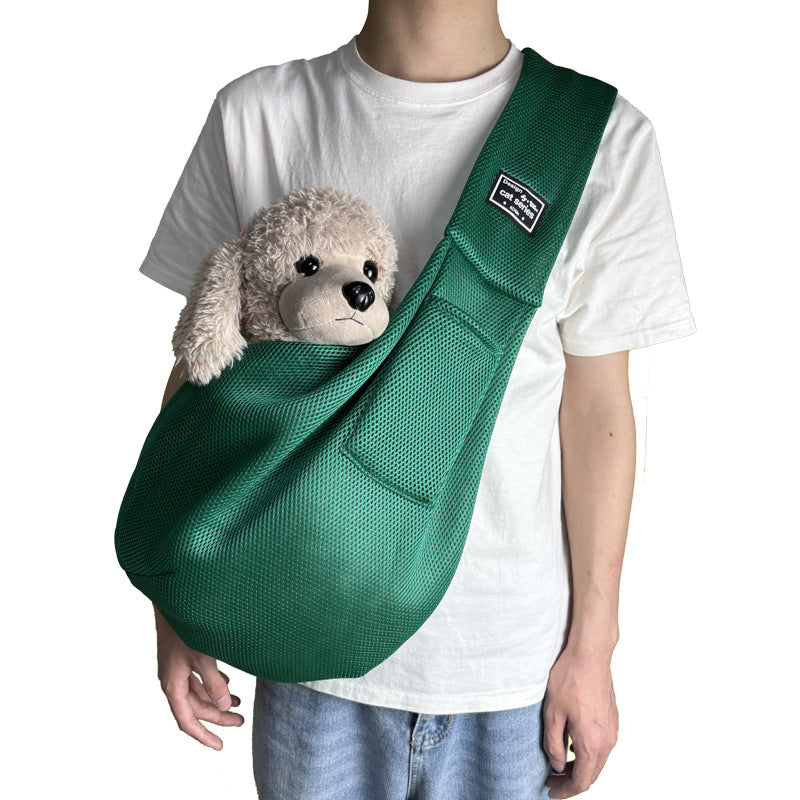 Amazon's Best-Selling Mesh Summer Foldable Shoulder Pet Bag Large Capacity Breathable Portable Travel Cross-Body Cat Bag