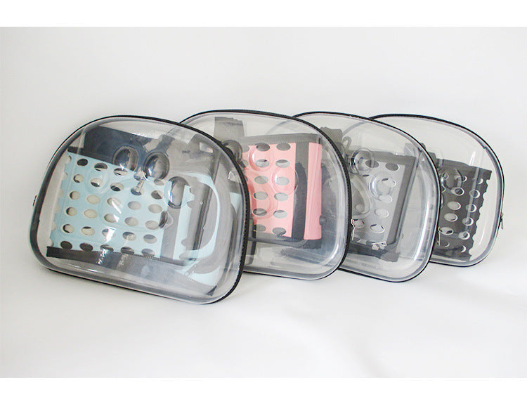 Cross-Border Direct Supply Amazon Pet Bag Portable Transparent Cat and Dog Backpack Foldable Breathable Portable Cat Bag