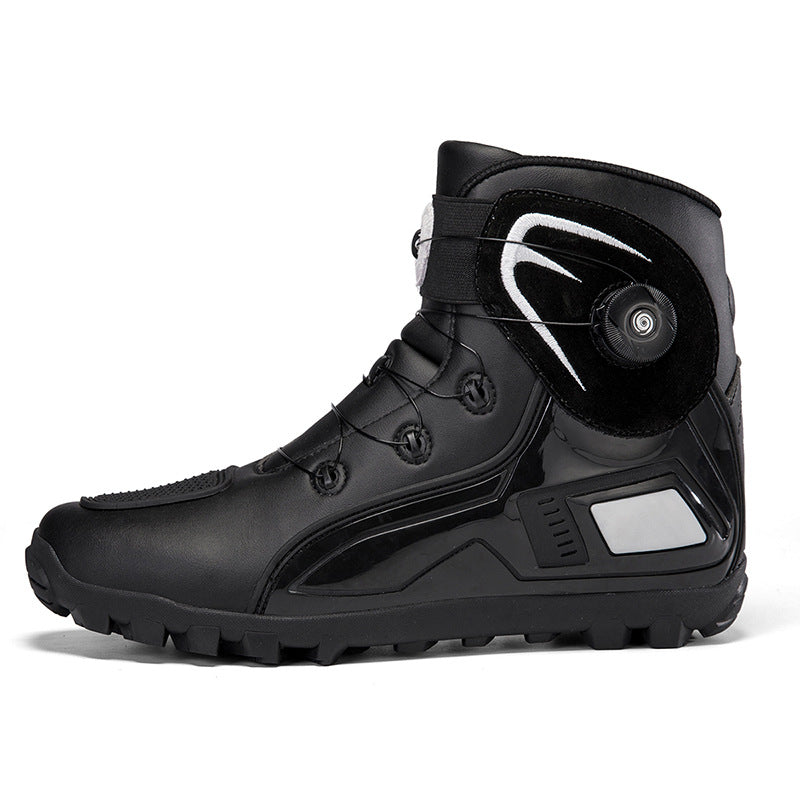 Cross-Border Supply Men's Motorcycle Shoes Large Size Motorcycle Riding Shoes Men's Rider Four-Season Sneakers Motorcycle Travel Equipment