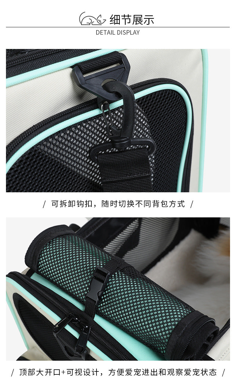 Foldable, Breathable and Lightweight Cat Bag for Carrying Pets When Traveling, Handbag for Pets, Car Bag for Cats