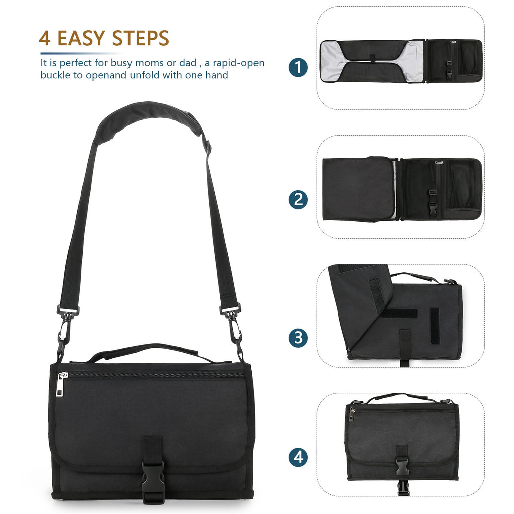 [Low Price Big Sale] Portable Baby Diaper Pad Supplies Outdoor Travel Folding Diapers Include Shoulder Strap Wet Wipes