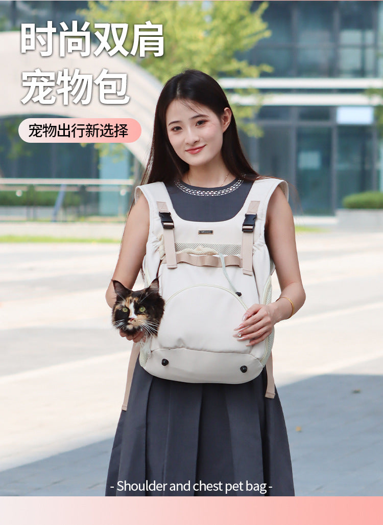 Autumn and Winter Essential Portable Bag for Pets, Front Chest Bag for Dogs, Travel Backpack, Chest Harness for Cats