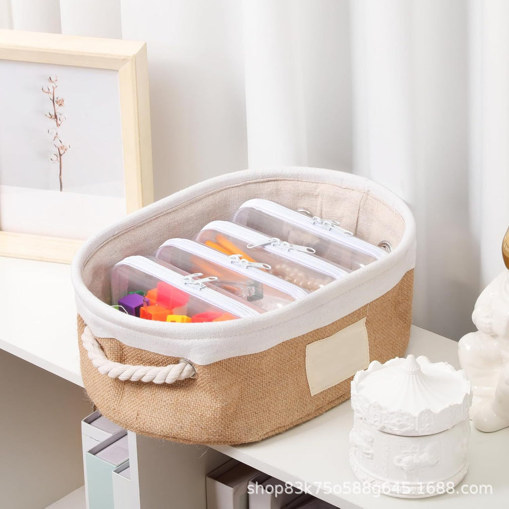 Cross-Border Popular Pet Box Travel Storage Bag Digital Stationery Toiletry Makeup Bag Small Transparent Box Portable