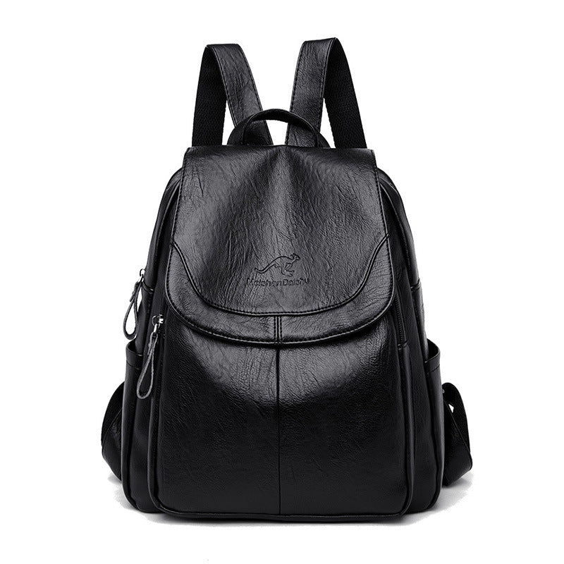 Factory Direct Supply Cross-Border Women's Backpack New Soft Leather Fashion Versatile Backpack Women's Large Capacity Travel Bag