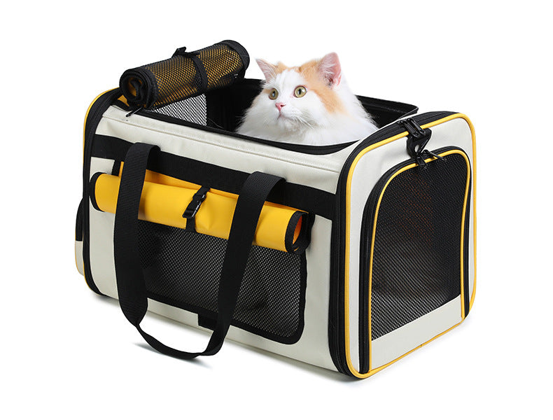 Foldable, Breathable and Lightweight Cat Bag for Carrying Pets When Traveling, Handbag for Pets, Car Bag for Cats