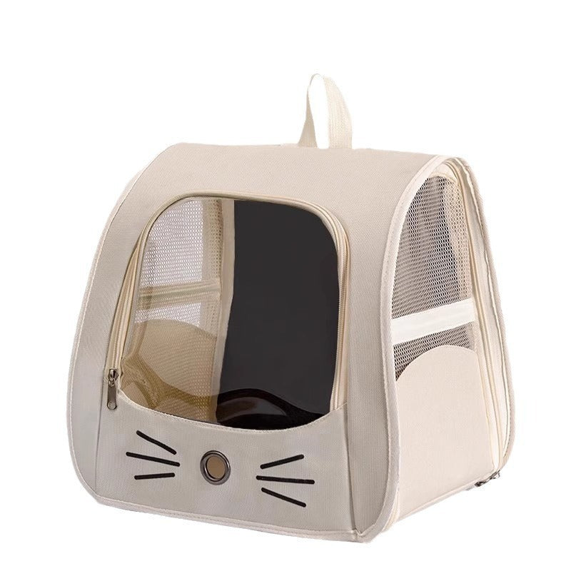 Cross-Border Backpack Cat Bag, Transparent and Visible, Portable Pet Supplies for Outings, Large-Capacity Space Capsule Backpack, Breathable and Lightweight