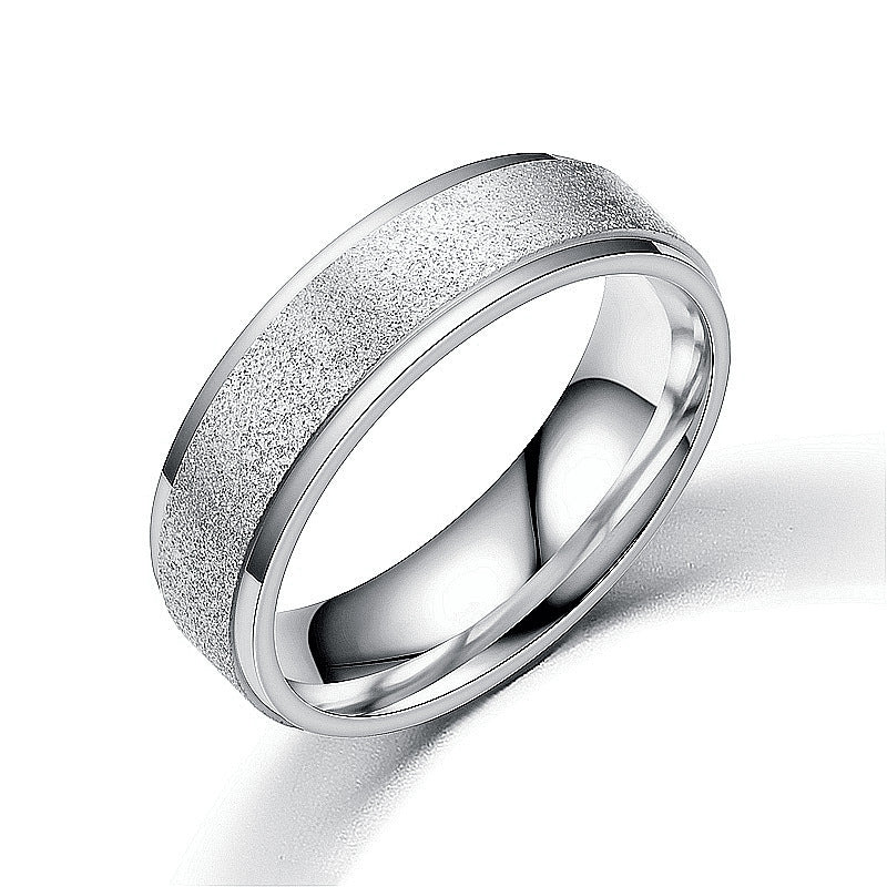Hot Stainless Steel Single and Double Rows Full Diamond Titanium Steel Couple Rings for Women with Small Square Diamonds Personalized Simple Card Plus Titanium Steel Rings