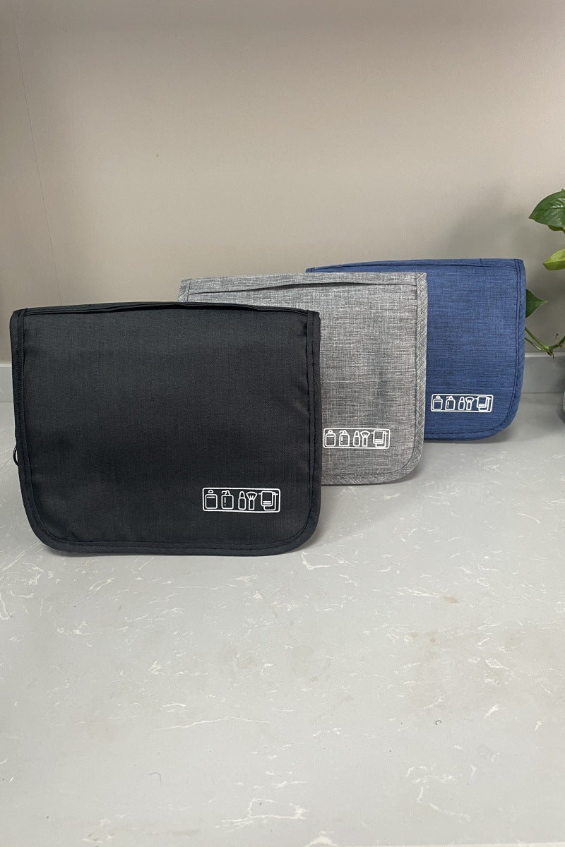 Cross-border Waterproof Cationic Hook Wash Bag Travel Cosmetic Bag Bathroom Supplies Large Capacity Convenient Travel Fabric