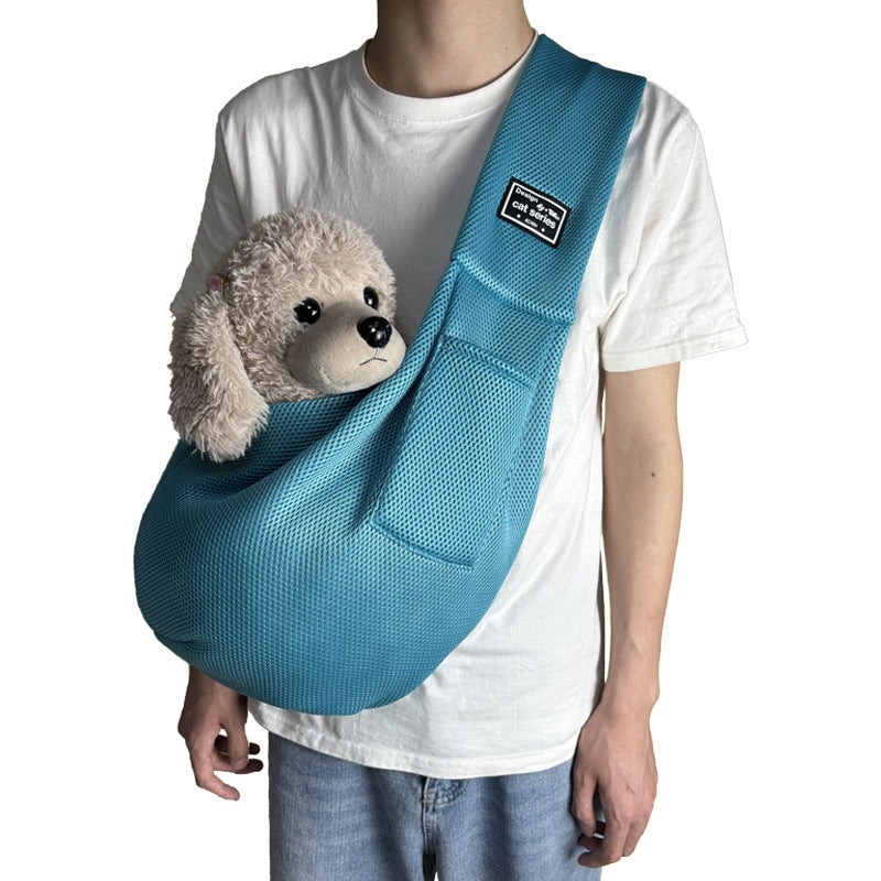 Amazon's Best-Selling Mesh Summer Foldable Shoulder Pet Bag Large Capacity Breathable Portable Travel Cross-Body Cat Bag