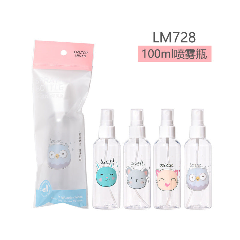 Lamera 50ml spray bottle single cartoon pet spray bottle empty bottle travel cosmetics bottle collection