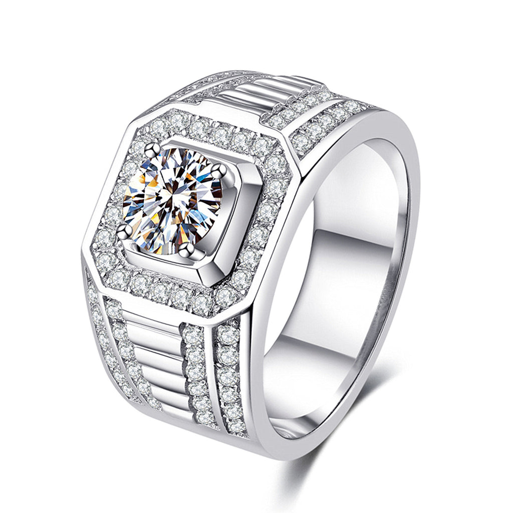 Cross-Border Popular Alloy Ring Accessories, His and Hers Couple Diamond Rings, Zircon Engagement Rings, Starting from One Piece