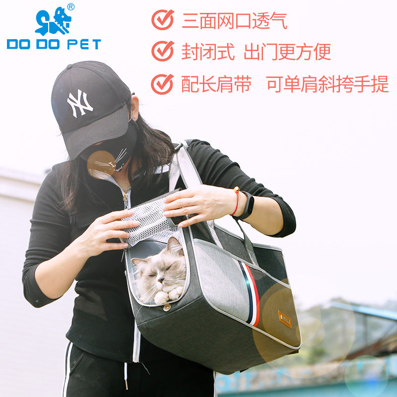 Cat Bag, Pet Bag, Large-Capacity Cat Bag, Dog Outing Shoulder Cross-Body Backpack, a Must-Have for Pet Travel