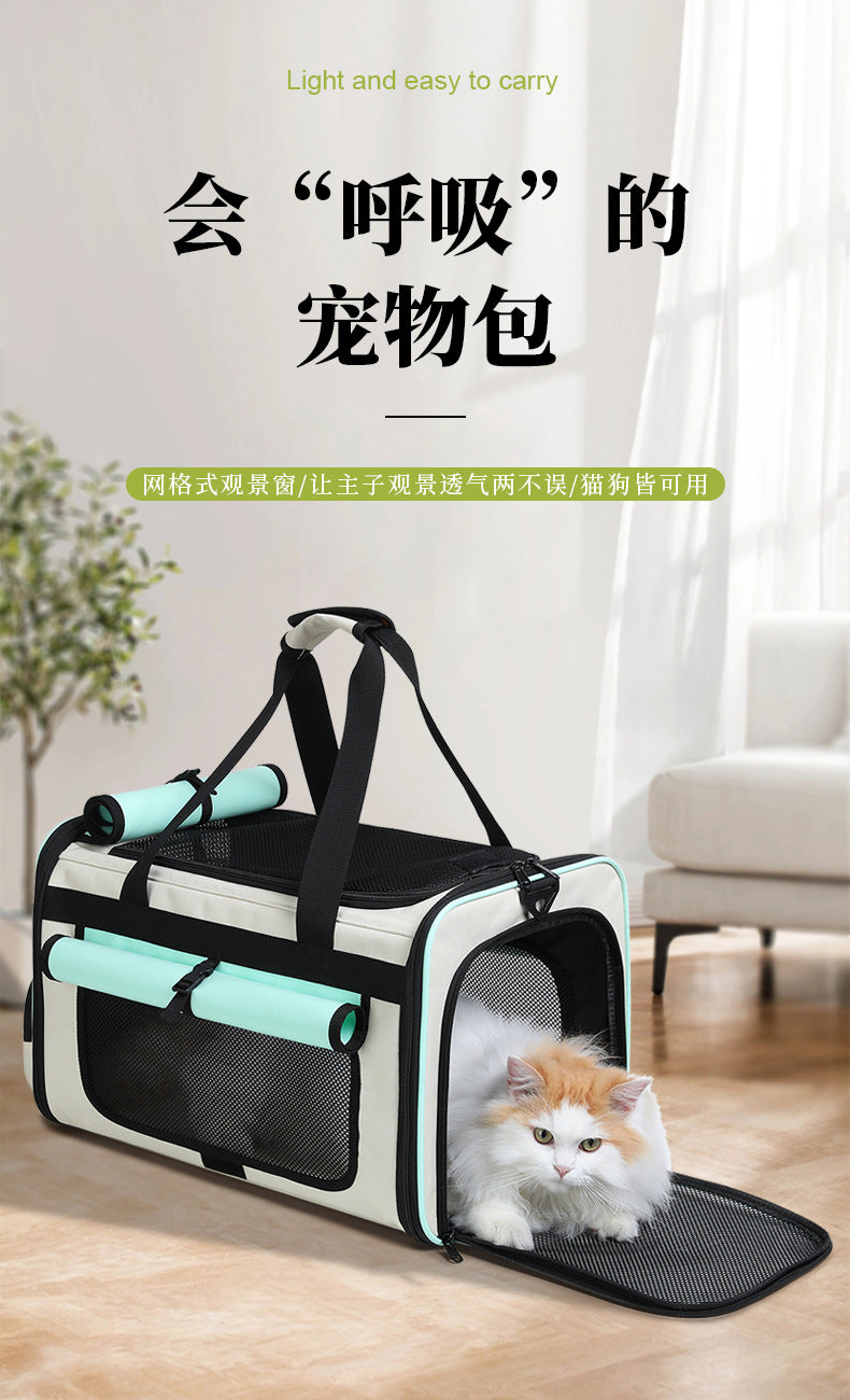 Foldable, Breathable and Lightweight Cat Bag for Carrying Pets When Traveling, Handbag for Pets, Car Bag for Cats