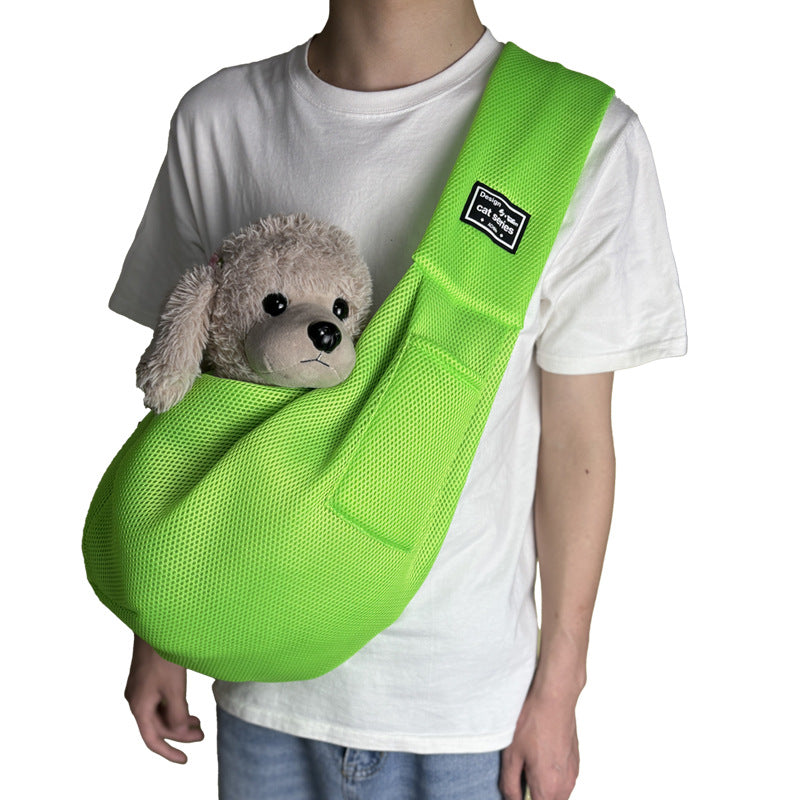 Amazon's Best-Selling Mesh Summer Foldable Shoulder Pet Bag Large Capacity Breathable Portable Travel Cross-Body Cat Bag