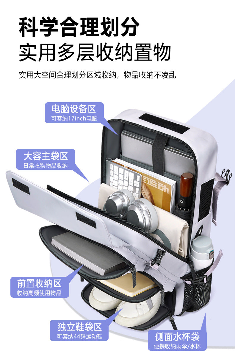 Foreign Trade Cross-border Supply Backpack Men's Large Capacity Crossbody Portable Travel Multi-functional Shoe Warehouse Sports Fitness Bag
