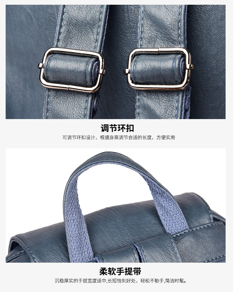 Factory Direct Supply Cross-Border Women's Backpack New Soft Leather Fashion Versatile Backpack Women's Large Capacity Travel Bag
