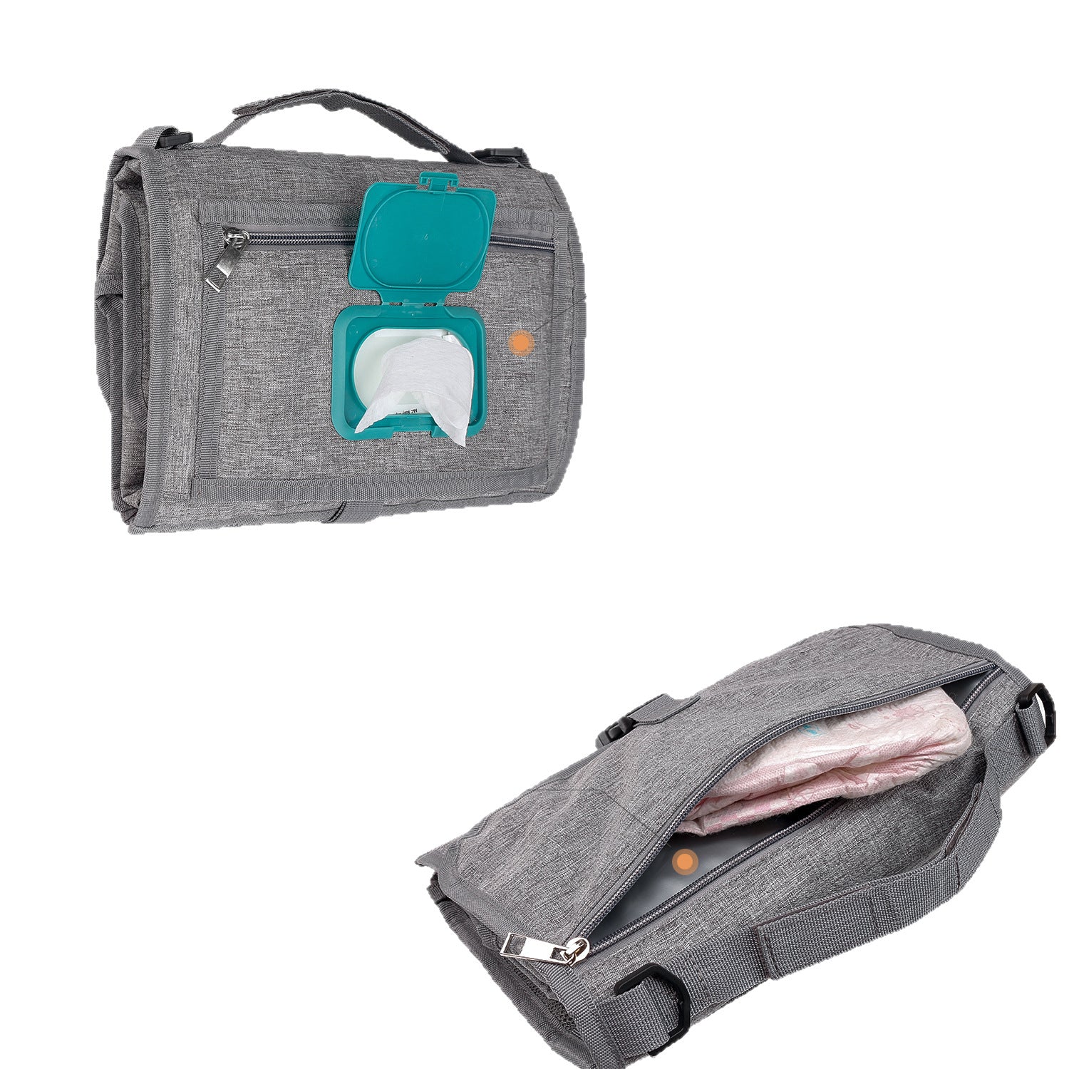 [Low Price Big Sale] Portable Baby Diaper Pad Supplies Outdoor Travel Folding Diapers Include Shoulder Strap Wet Wipes