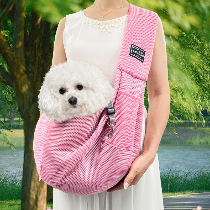 Amazon's Best-Selling Mesh Summer Foldable Shoulder Pet Bag Large Capacity Breathable Portable Travel Cross-Body Cat Bag