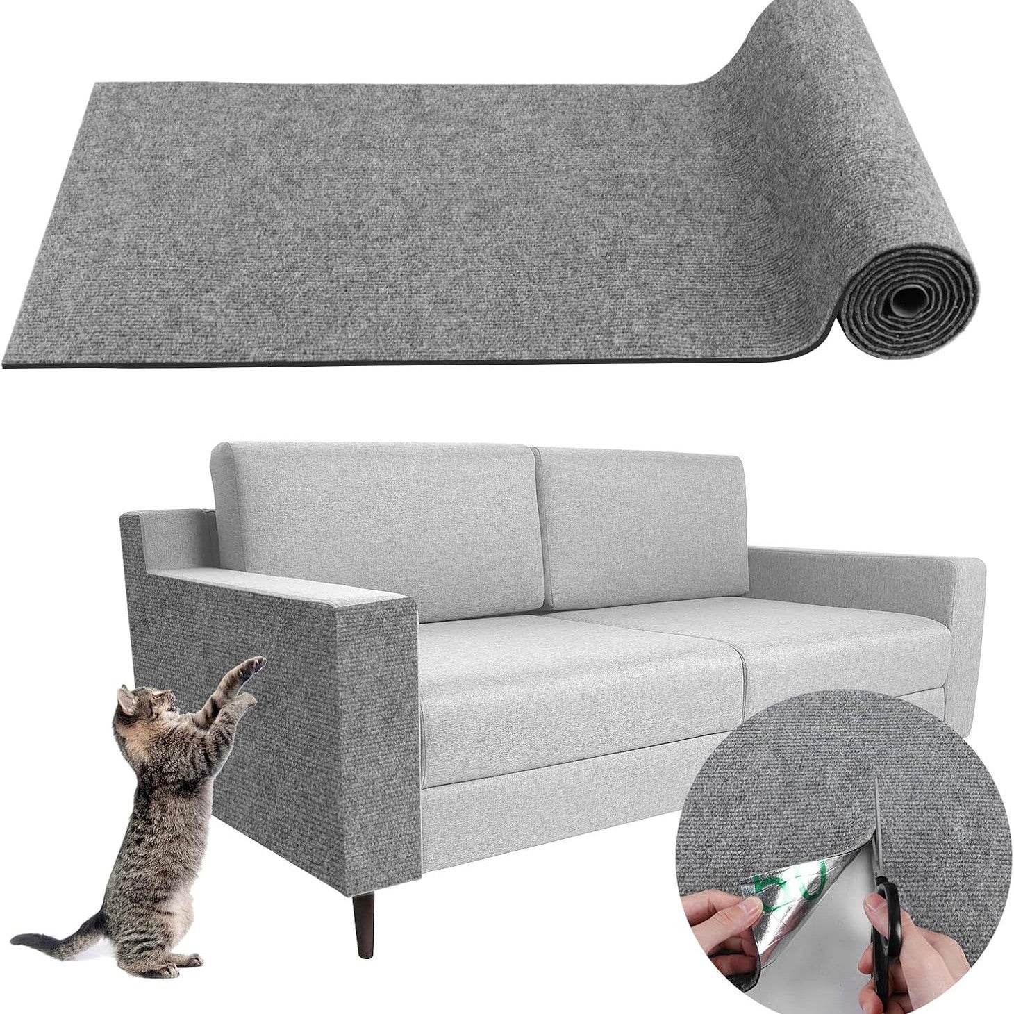 Cross-border Trimmable Self-adhesive Carpet Mat Suitable for Cat Tree Rack Furniture Step Cat Grab Column Covering Pet Supplies