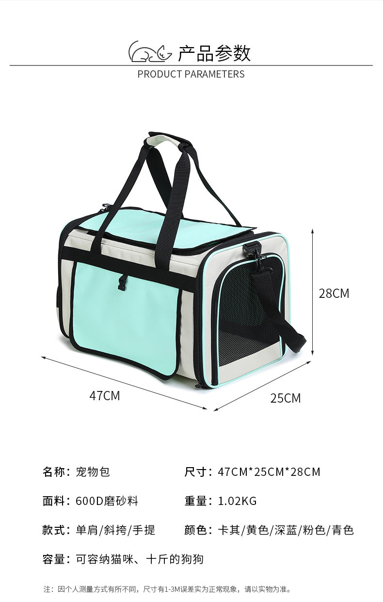 Foldable, Breathable and Lightweight Cat Bag for Carrying Pets When Traveling, Handbag for Pets, Car Bag for Cats