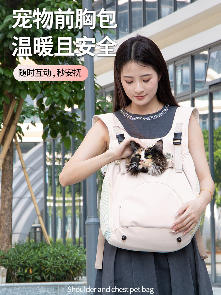Autumn and Winter Essential Portable Bag for Pets, Front Chest Bag for Dogs, Travel Backpack, Chest Harness for Cats