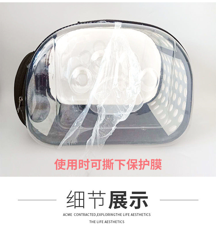 Cross-Border Direct Supply Amazon Pet Bag Portable Transparent Cat and Dog Backpack Foldable Breathable Portable Cat Bag