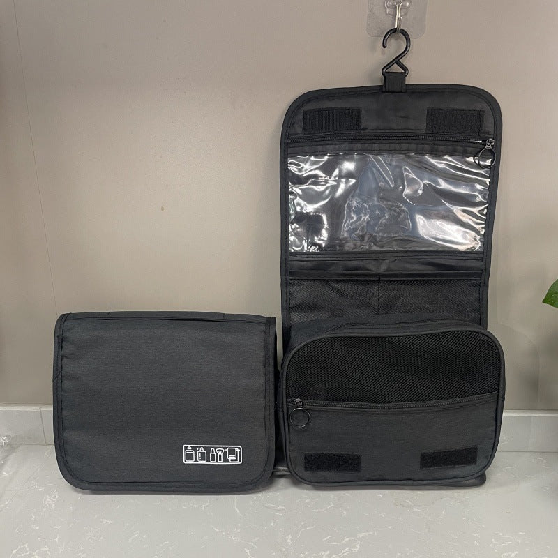 Cross-border Waterproof Cationic Hook Wash Bag Travel Cosmetic Bag Bathroom Supplies Large Capacity Convenient Travel Fabric