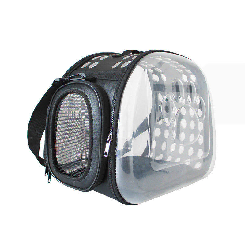 Cross-Border Direct Supply Amazon Pet Bag Portable Transparent Cat and Dog Backpack Foldable Breathable Portable Cat Bag