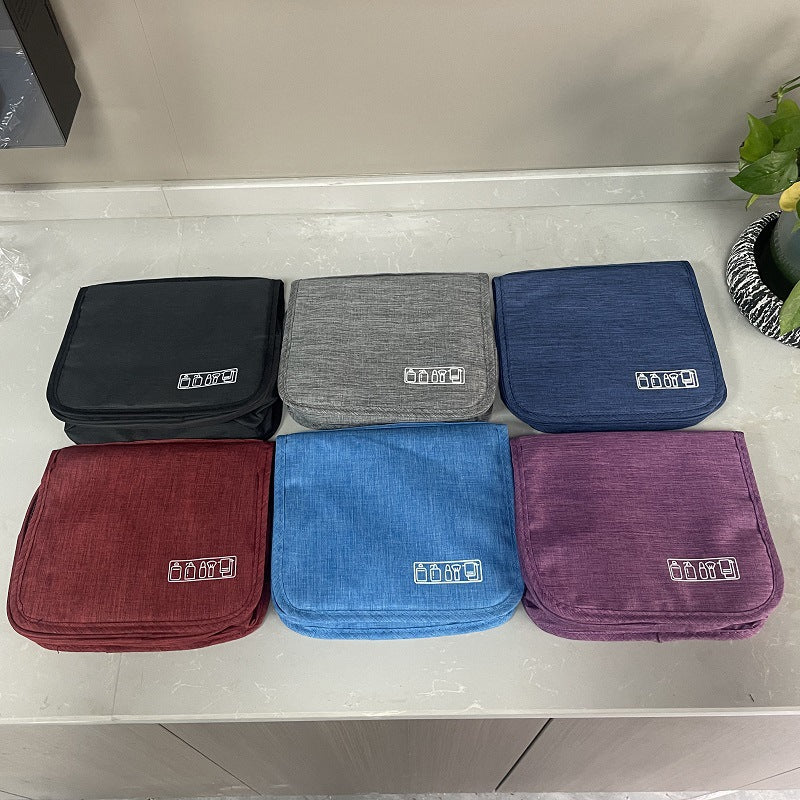 Cross-border Waterproof Cationic Hook Wash Bag Travel Cosmetic Bag Bathroom Supplies Large Capacity Convenient Travel Fabric