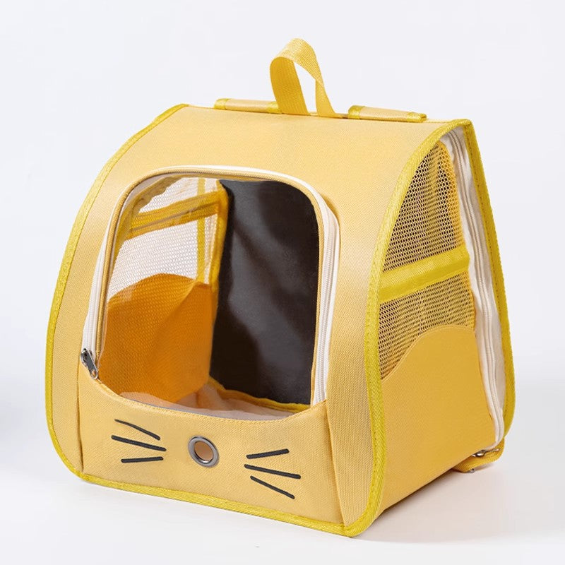 Cross-Border Backpack Cat Bag, Transparent and Visible, Portable Pet Supplies for Outings, Large-Capacity Space Capsule Backpack, Breathable and Lightweight