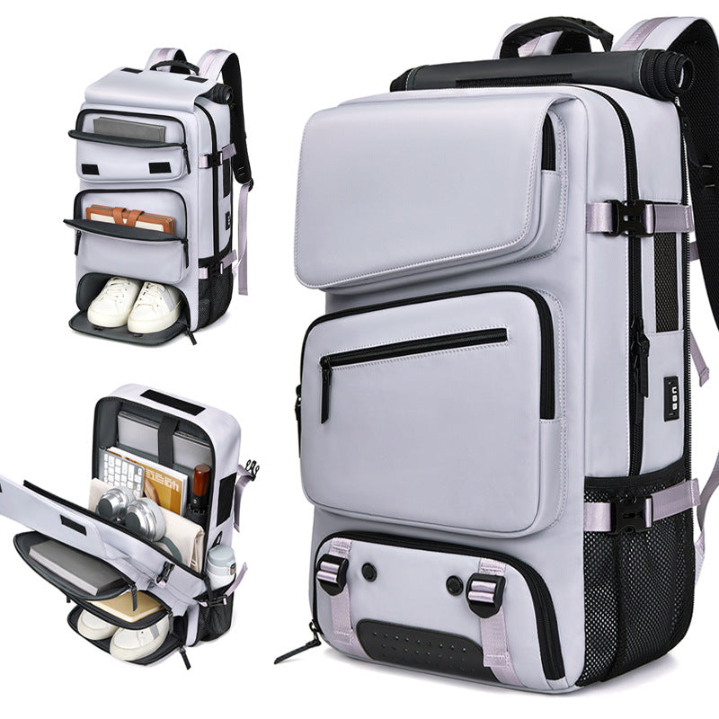 Foreign Trade Cross-border Supply Backpack Men's Large Capacity Crossbody Portable Travel Multi-functional Shoe Warehouse Sports Fitness Bag