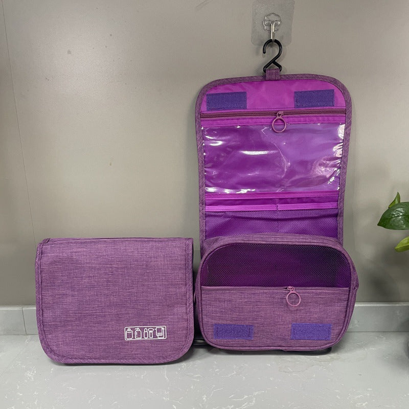Cross-border Waterproof Cationic Hook Wash Bag Travel Cosmetic Bag Bathroom Supplies Large Capacity Convenient Travel Fabric