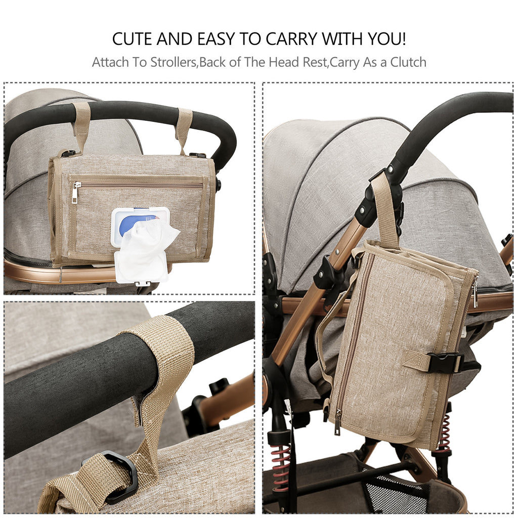 [Low Price Big Sale] Portable Baby Diaper Pad Supplies Outdoor Travel Folding Diapers Include Shoulder Strap Wet Wipes