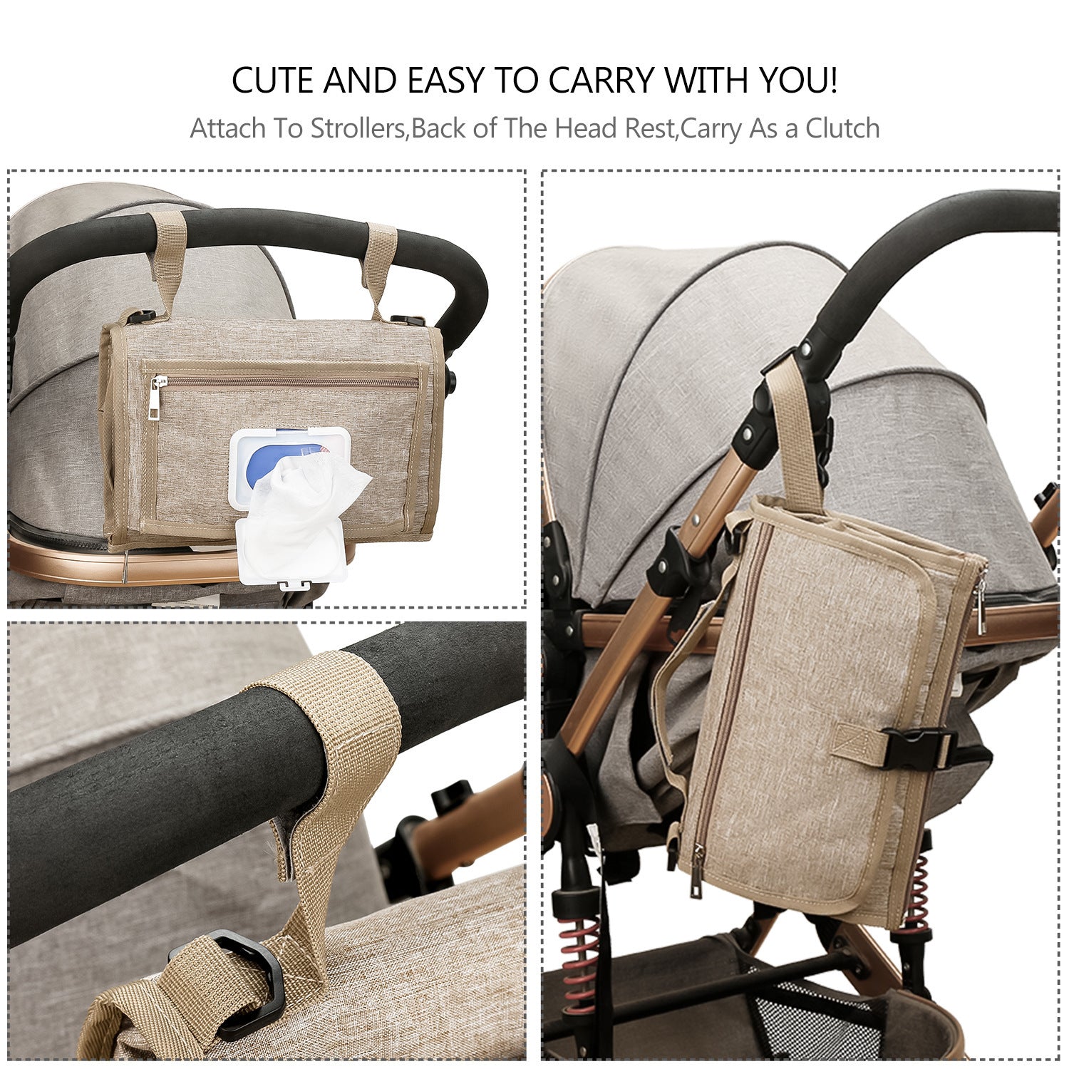 [Low Price Big Sale] Portable Baby Diaper Pad Supplies Outdoor Travel Folding Diapers Include Shoulder Strap Wet Wipes