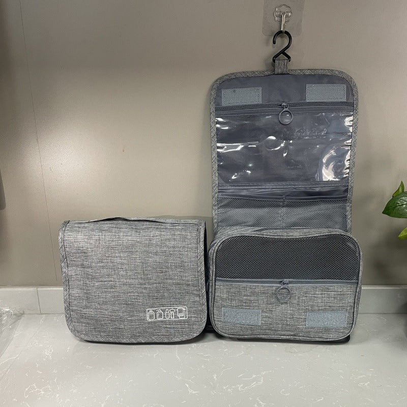 Cross-border Waterproof Cationic Hook Wash Bag Travel Cosmetic Bag Bathroom Supplies Large Capacity Convenient Travel Fabric