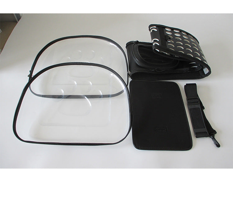 Cross-Border Direct Supply Amazon Pet Bag Portable Transparent Cat and Dog Backpack Foldable Breathable Portable Cat Bag