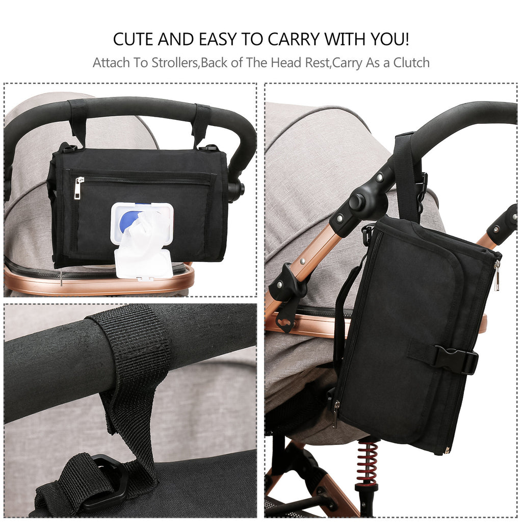 [Low Price Big Sale] Portable Baby Diaper Pad Supplies Outdoor Travel Folding Diapers Include Shoulder Strap Wet Wipes