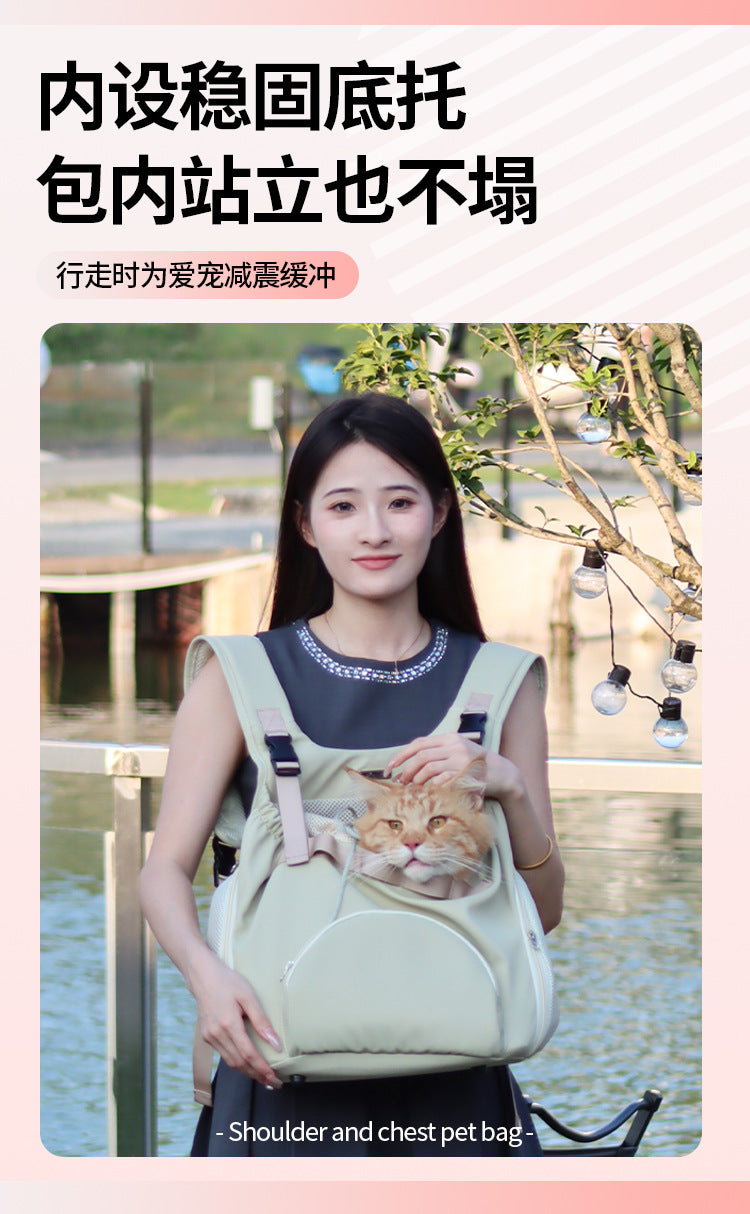 Autumn and Winter Essential Portable Bag for Pets, Front Chest Bag for Dogs, Travel Backpack, Chest Harness for Cats