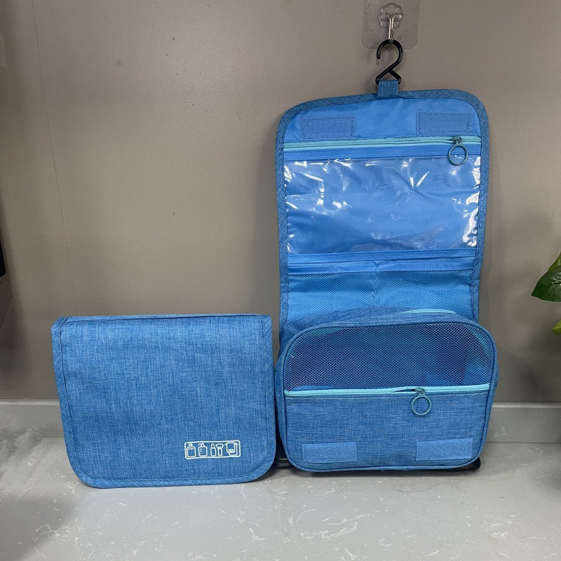 Cross-border Waterproof Cationic Hook Wash Bag Travel Cosmetic Bag Bathroom Supplies Large Capacity Convenient Travel Fabric