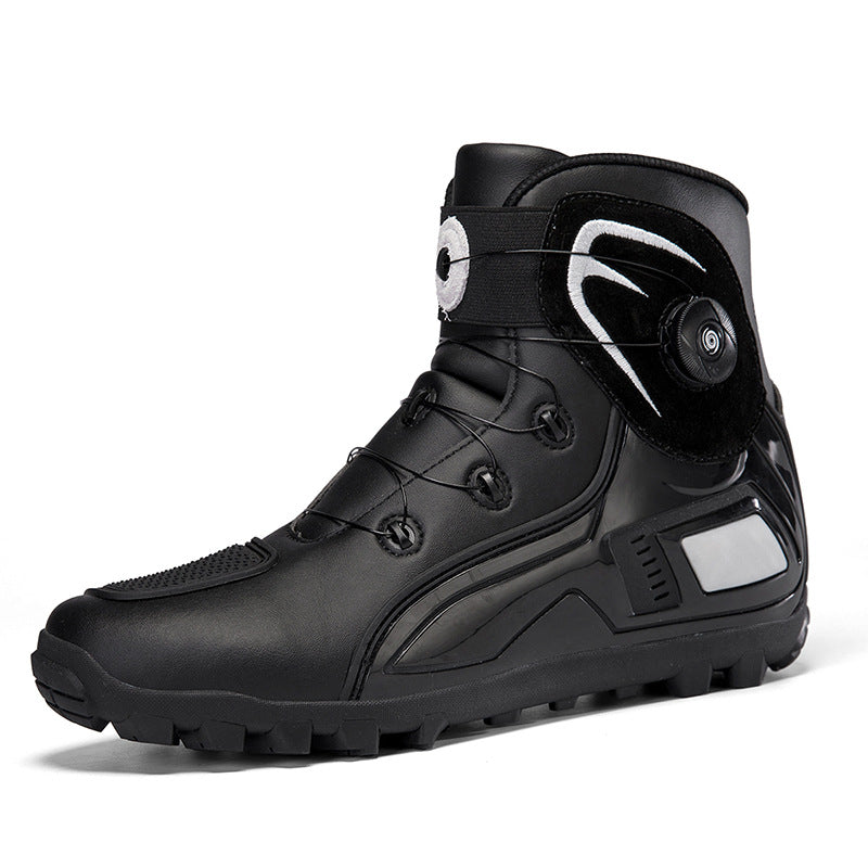 Cross-Border Supply Men's Motorcycle Shoes Large Size Motorcycle Riding Shoes Men's Rider Four-Season Sneakers Motorcycle Travel Equipment