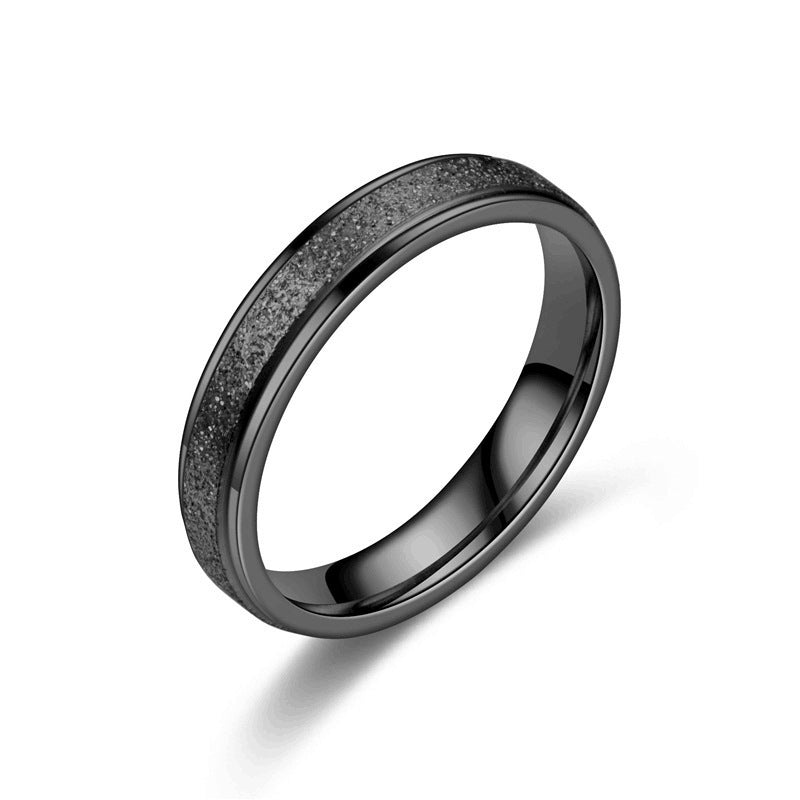 Hot Stainless Steel Single and Double Rows Full Diamond Titanium Steel Couple Rings for Women with Small Square Diamonds Personalized Simple Card Plus Titanium Steel Rings