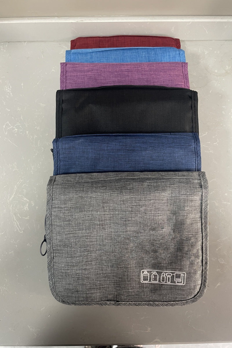 Cross-border Waterproof Cationic Hook Wash Bag Travel Cosmetic Bag Bathroom Supplies Large Capacity Convenient Travel Fabric